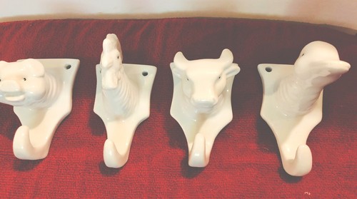 Barnyard Family Porcelain Animal Hooks - Picture 9 of 10