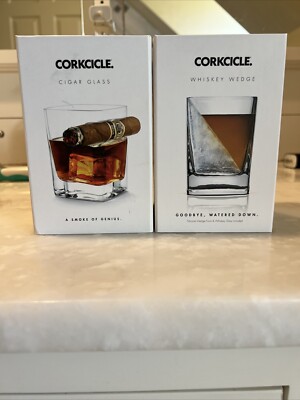 Corkicle Whiskey Wedge And Cigar Glass