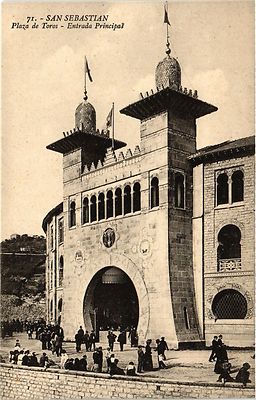 L.L. Espagne, San Sebastian, plaza de toros vintage albumen