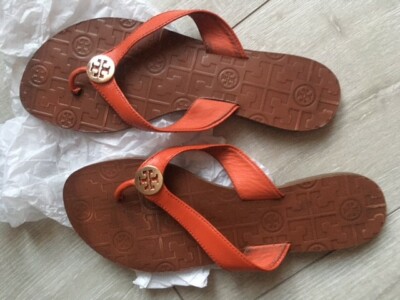 Pre-owned, TORY BURCH THORA SANDALS; ORANGE COLOR;SZ 8.5. 