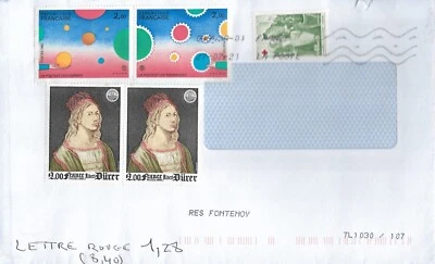 FRANCE - LOT 6 ENVELOPPES OBLITEREES AVEC TIMBRES - Photo 1/4