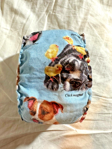 Dog Puppy Belly Band Wrap Contour Diaper Male Flannel lined 13.5" x 4" CUTE DOGS - Picture 2 of 6