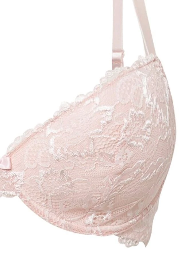 2x BH 2x String Schalen BH Cup E String Spitze pastell rosa Gr 70 - 100 neu 1446 - Bild 2 von 4