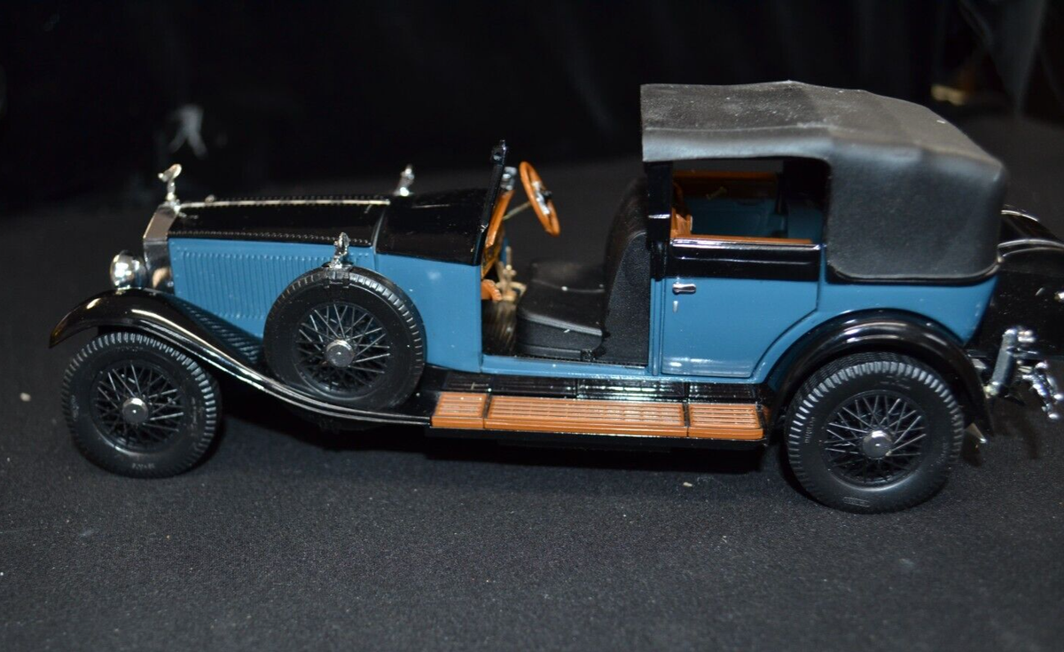 FRANKLIN MINT 1929 Rolls Royce Phantom I, blue and black, 1:24 