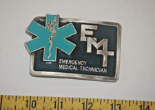 Vintage EMT Belt Buckle - 2 1/4" x 3 1/4" - Made in USA