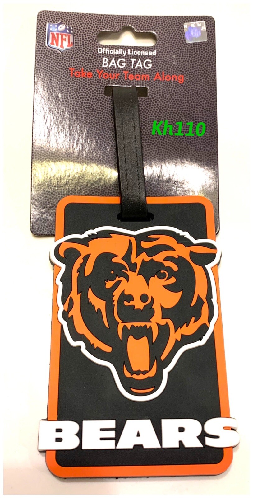 NFL Chicago Bears Soft Luggage ID Bag Tags /Gym bag / Golf bag