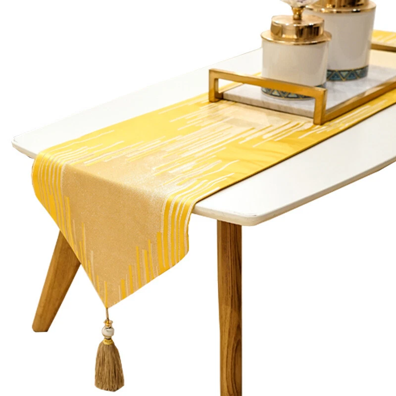 Luxury Table Runners with Tassel Fringe Tablecloth Bed Flag for Birthday Party - Image 4 of 4