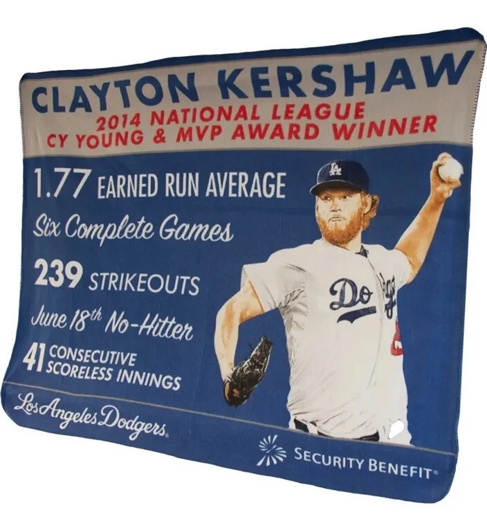 🚨🚨🚨 SELLADO DE FÁBRICA 🚨🚨🚨 Manta polar Clayton Kershaw 2015 LA Dodgers SGA Foto 2 de 2