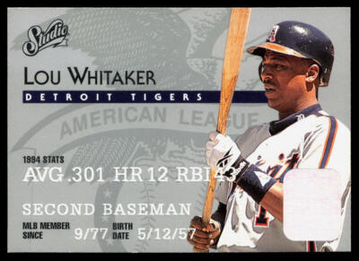 Lou Whitaker 1995 Studio #80 NMT