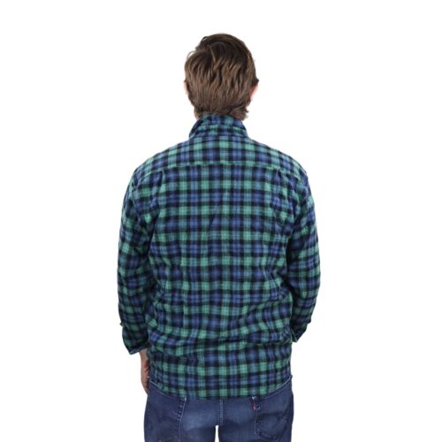 Vtg Pendleton Wool Lamont Board Shirt Mens Small Blue Green Shrunk Scraps Fabric - Picture 2 of 8