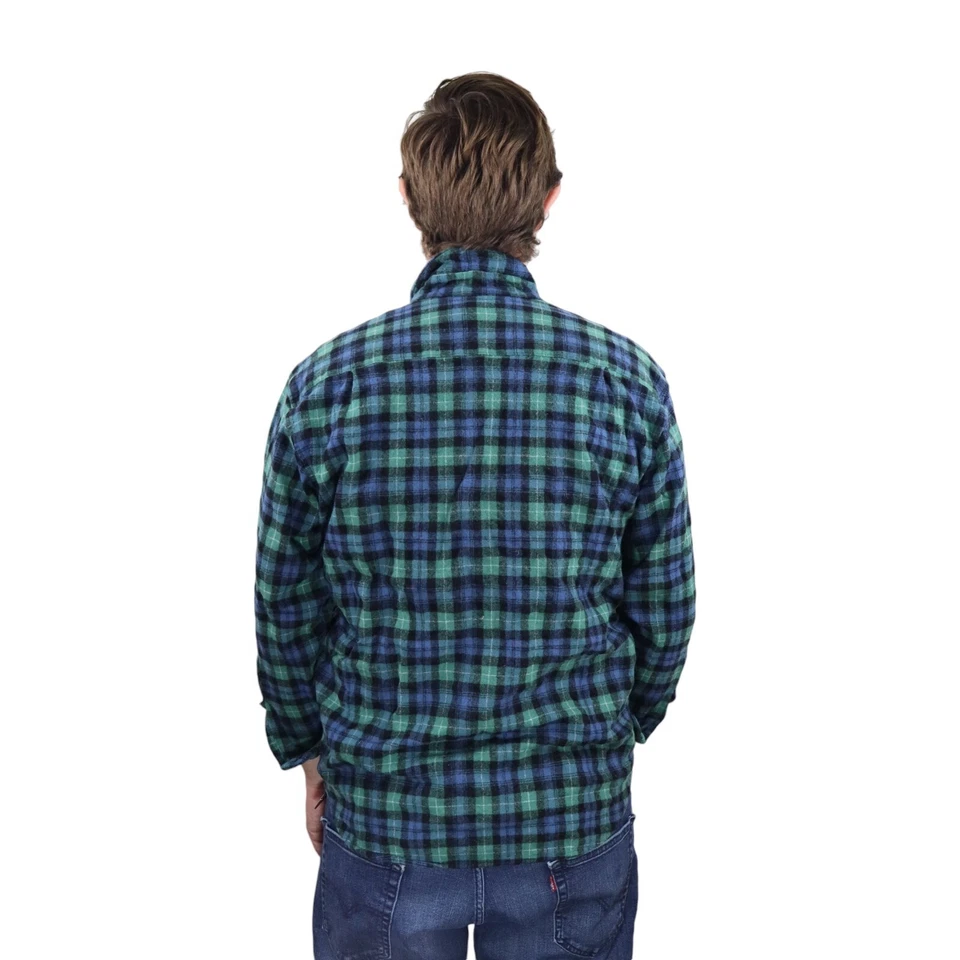 Vtg Pendleton Wool Lamont Board Shirt Mens Small Blue Green Shrunk Scraps Fabric - Image 2 of 4