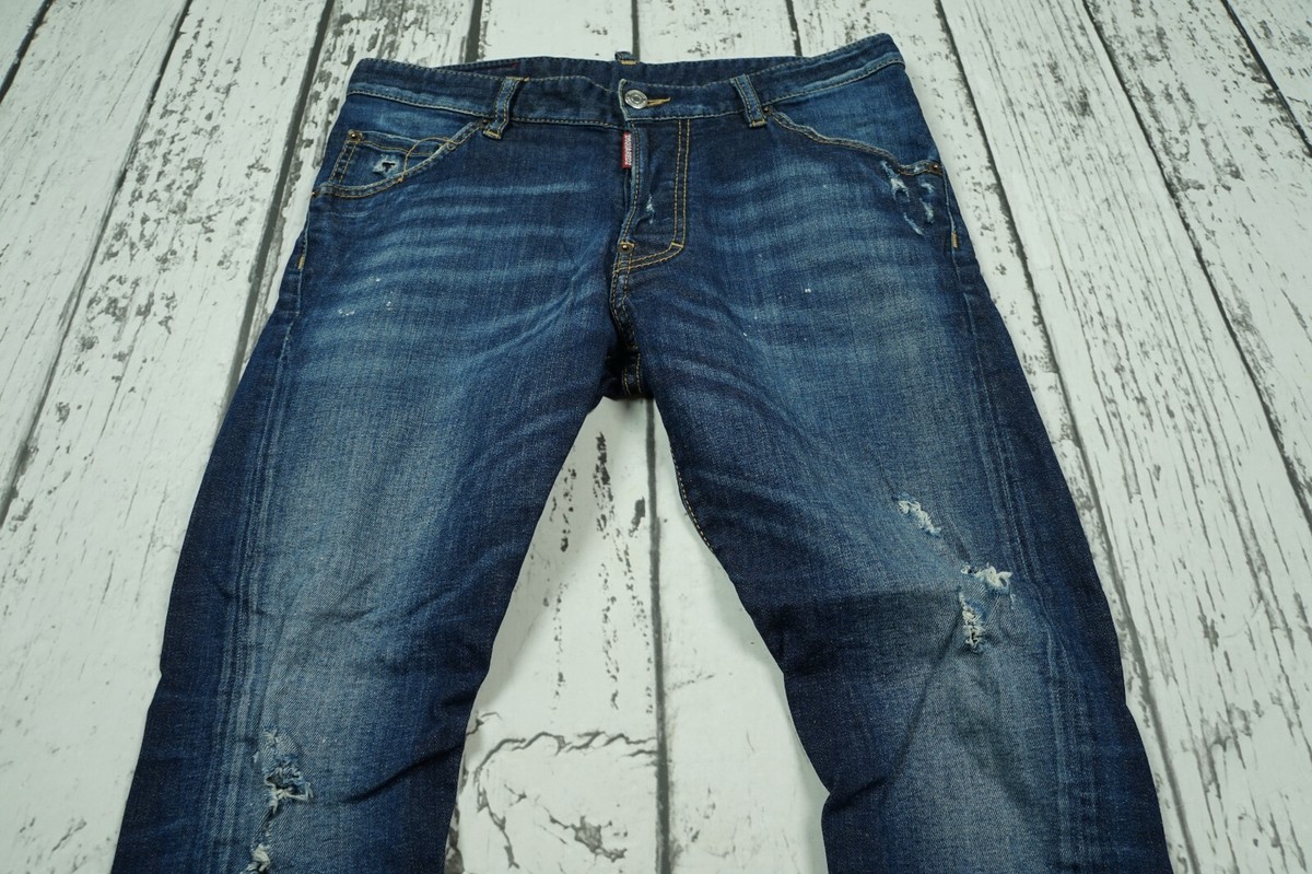 モ*イ様 DSQUARED2 スキニーデニム 46 極美品 DSQUARED2 スキニー バイカー デニムパンツ ジーンズ