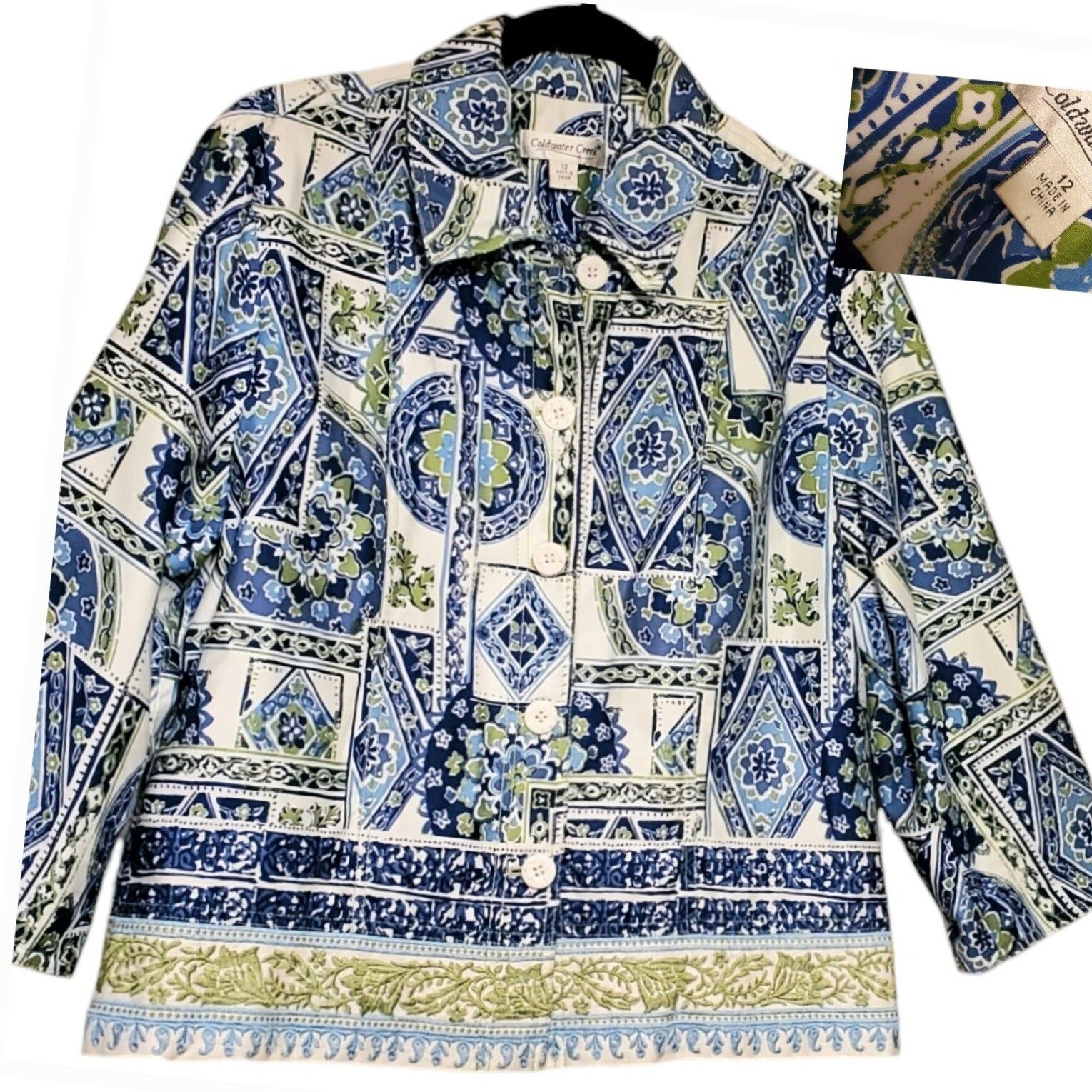 Modern statement Coldwater Creek Jacket size 12 L… - image 1