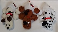 3 Vintage Pound Puppies Hasbro Puppy Plush Stuffed Animals