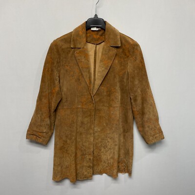 Coldwater Creek Women 100% Leather Jacket Size PL Petite Large