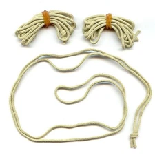 3 Vintage Light Green Cotton 36" String Cord Rope 1.5mm. Round Sections 4049