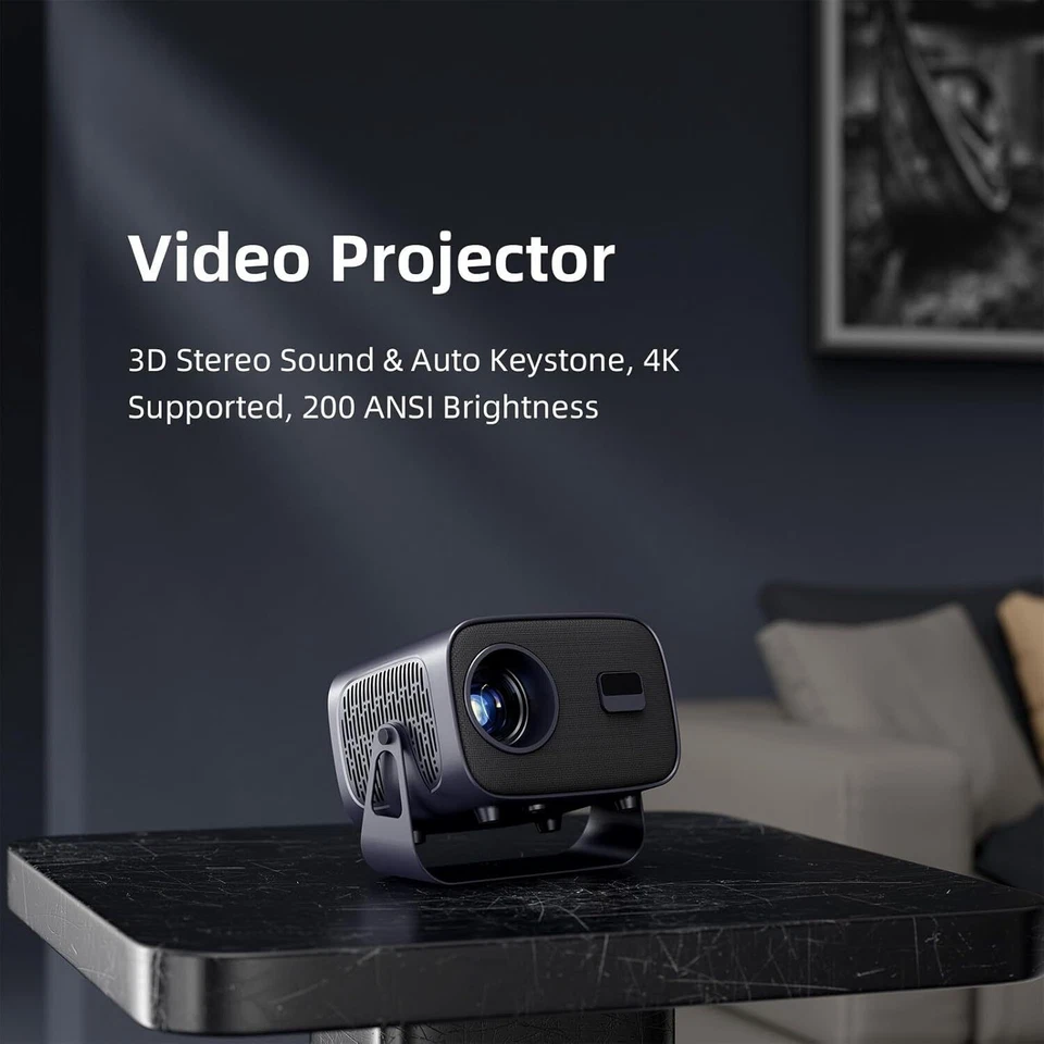 5G WiFi Bluetooth 5.0 FHD Smart Projector for IOS Android Home Theater HDMI - Image 3 of 4