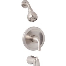 Home Impressions Brushed Nickel Single-Handle Metal Lever Tub Shower Faucet