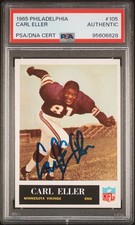 1965 Philadelphia CARL ELLER #105 Rookie Auto - PSA/DNA - Vikings