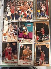 Topps Fleer SkyBox Upper Deck Chicago Bulls NBA 1990s 9 Card Lot Armstrong Rodm…