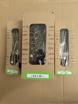 LUX-Tools Spanplattenschrauben Set 3,1kg Universalschrauben Senkkopf Kreuz