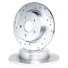 For Honda S2000 00-09 R1 Concepts Drilled & Slotted Rear Brake Rotor Set