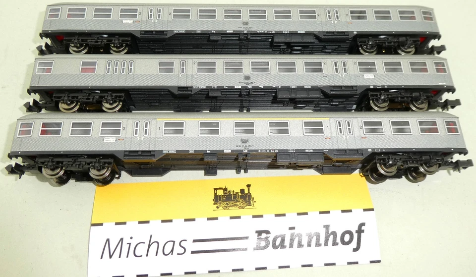 3-tlg Silberlinge D-Zug Personenwagen Zug Minitrix N 1:160 #1 Li2 å