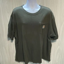 Carhartt Men's Loose Fit Pocket Tee Shirt Olive GREEN 2XL Crew Neck T-Shirt