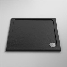 Pearlstone Grey Slate Effect Square Shower Tray 900mm x 900mm