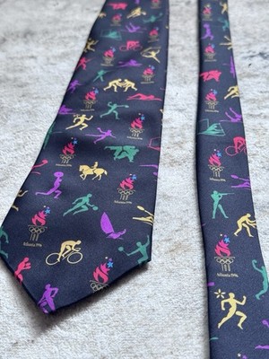 Atlanta 1996 Olympics Games Collection By Ralph Marlin Men's Black Tie