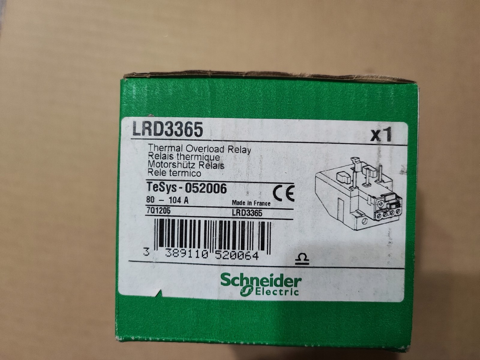 LRD3365 Thermal Overload Relay