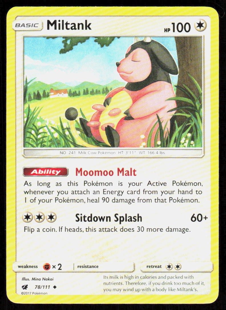 Miltank 78/111 Uncommon Crimson Invasion Pokemon Lightly Played