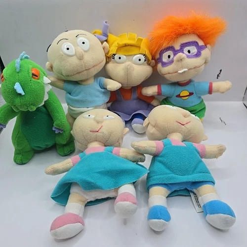 Mattel Rugrats 6” Plush Nickelodeon Lot Of 6 1997