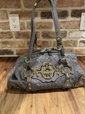 Bottega Veneta Intrecciato Grey Metallic Leather Limited Handbag