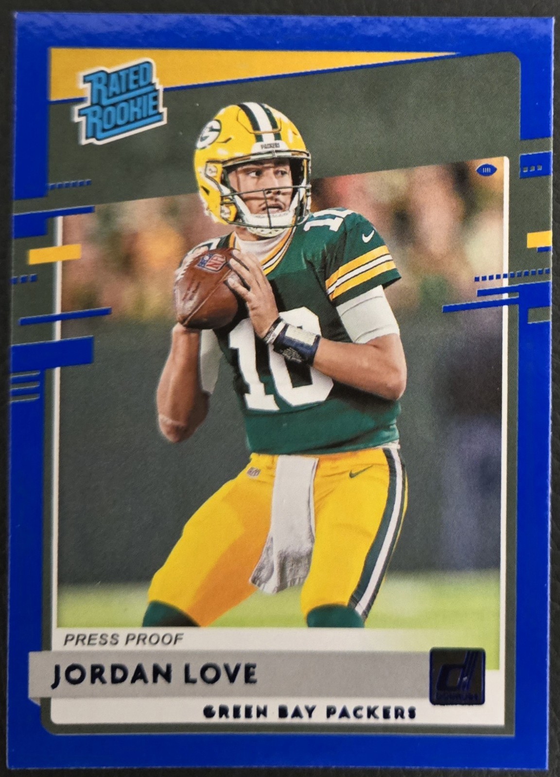 2020 Panini Donruss - Rated Rookie Jordan Love #304 Press Proof Blue (RC)