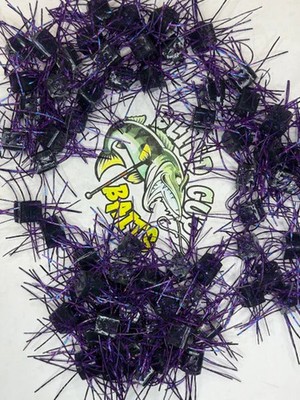 Fuzzy Electric Grape dice with Blue/Purple wigglers 5 pack Bin 52