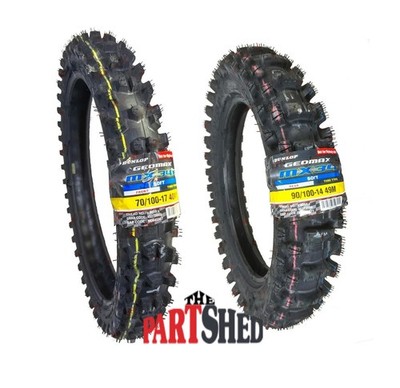 Yamaha YZ85 TTR125 Front & Rear Tires With Tubes Dunlop MX34 70