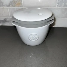 Pampered Chef Breakfast Sandwich Maker McMuffin Ceramic Egg Cooker 2634 EUC