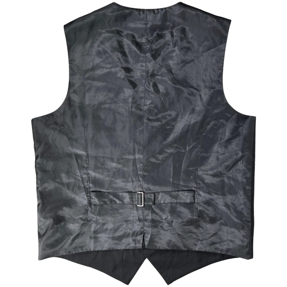 Perry Ellis Mens XL Black Dress Vest Waistcoat Formal Business Groomsman - Image 2 of 4