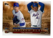 2015 Topps Inspired Play SP #I-11 Matt Harvey / Tom Seaver New York Mets HOF