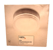 Image of Aria Light, Chrome effect flush light with frosted glass shade