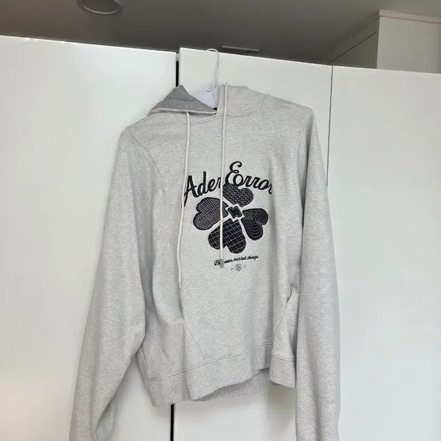 Ader Error Tebbe Hoodie A1, Black Flower Print, Cropped Fit