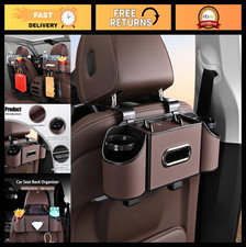 Multifunctional Back Seat Car Organizer - 4 in 1 Storage Box with Cup Holder  T