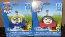 PAW PATROL PACIFIERS  COVERS- MARSHALL  CHASE PACK OF 2 BPA FREE