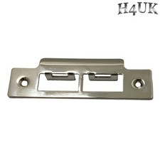 Door Strike Plate Chrome Mortice Latch 114mm or 75mm Length Pack of 1 2 3 4 5