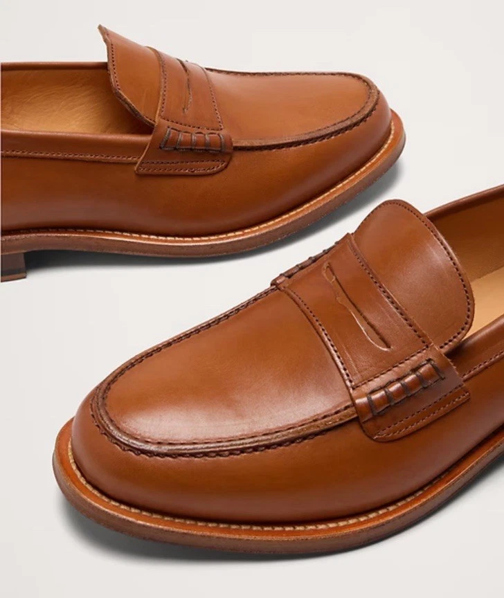 NUEVO CON ETIQUETAS Banana Republic NAVARRE PENNY MOCASINES de cuero coñac para mujer talla 7 Foto 4 de 4