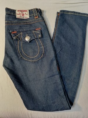True Religion Joey Super T Y2K Mens Denim Jeans Size 27 Cotton Made in USA