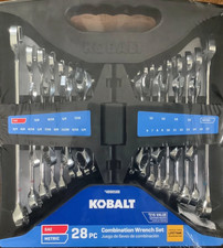 Kobalt 52290 28-piece Combination Wrench Set Sae Metric Chrome Vanadium