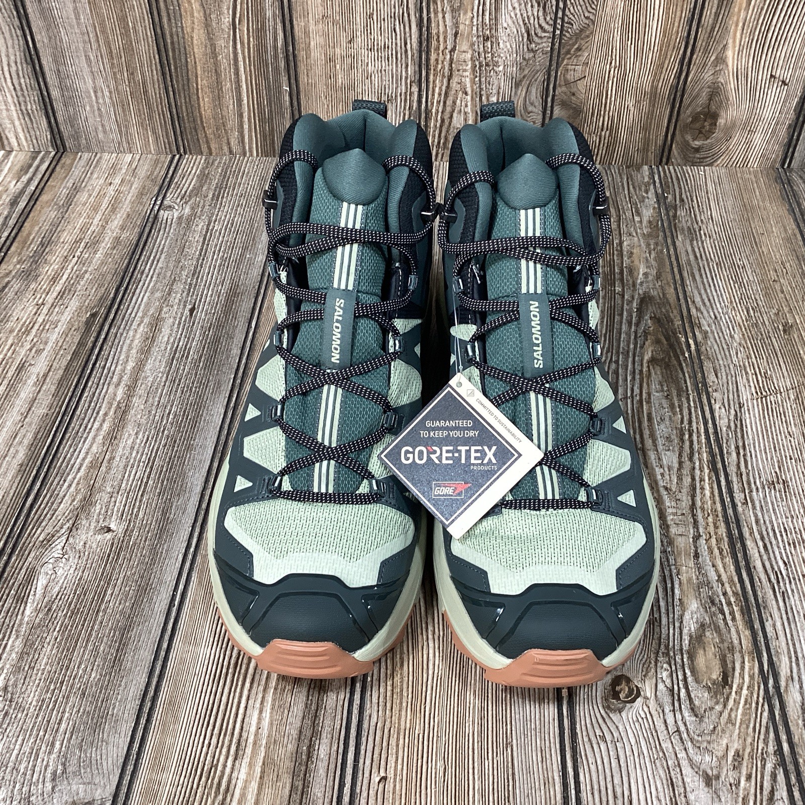 Stivali da trekking Salomon X Ultra 360 Edge Mid Gore Tex verdi 474599 da uomo taglia 12 5