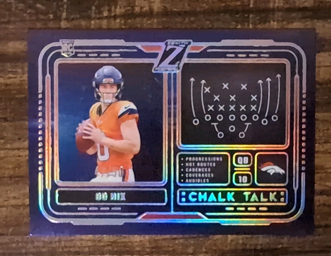 Bo Nix Panini Zenith Chalk Talk #4 Red